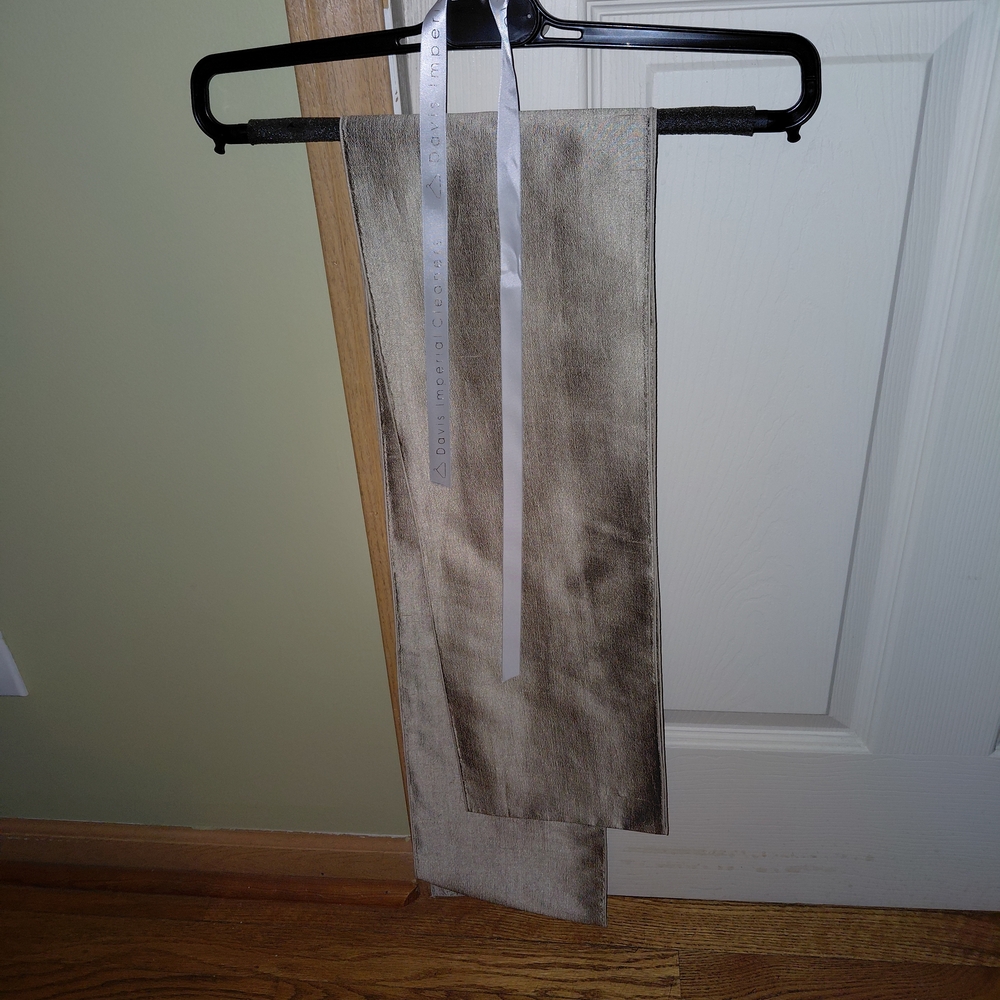 SUMMER Sale ....Strapless Metallic Gold Evening Gown - Picture 3 of 5